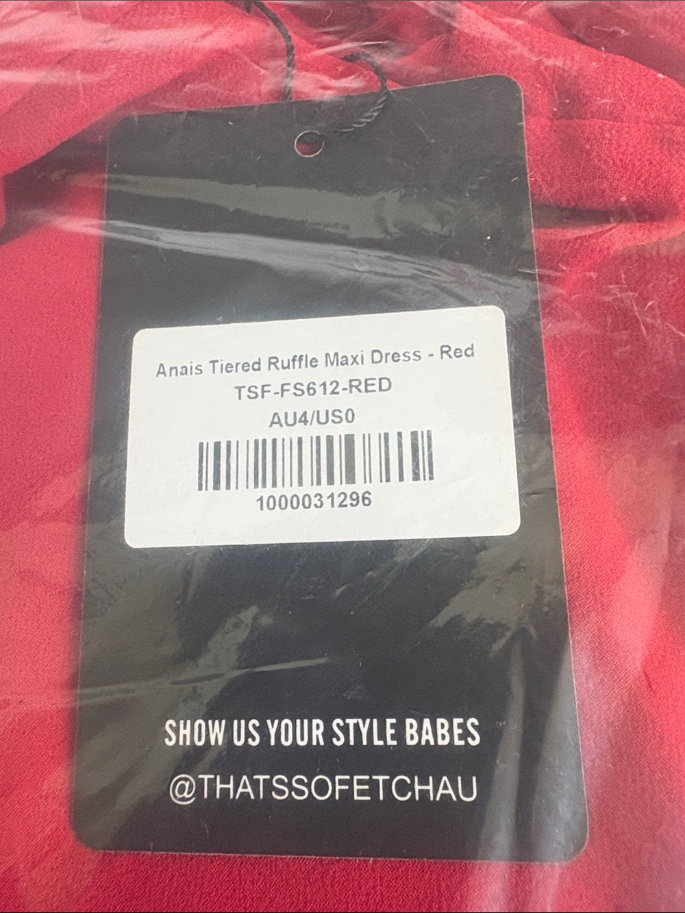 NWT Anais Tiered Ruffle Maxi Dress Red Size 0 Formal Wedding Guest - Picture 9 of 9